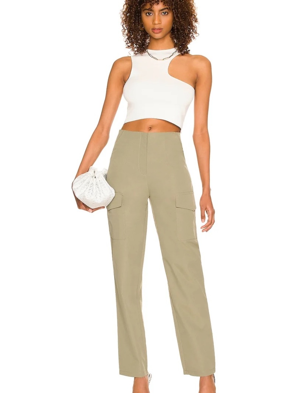superdown Kimmy Cargo Straight Leg Pants in olive green - s